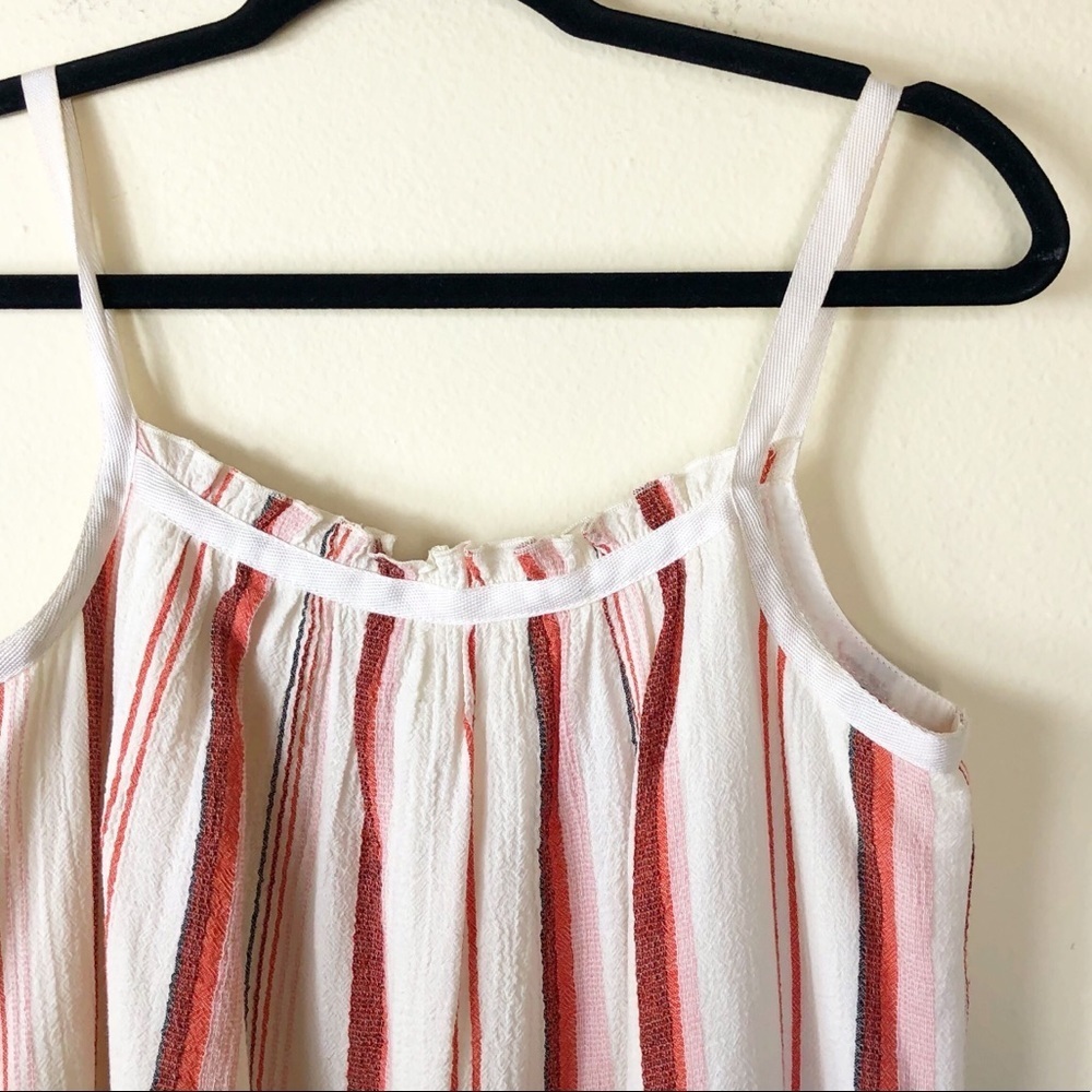 Madewell Striped Trapeze Tank Dress in Rusted Clay - Picture 7 of 10